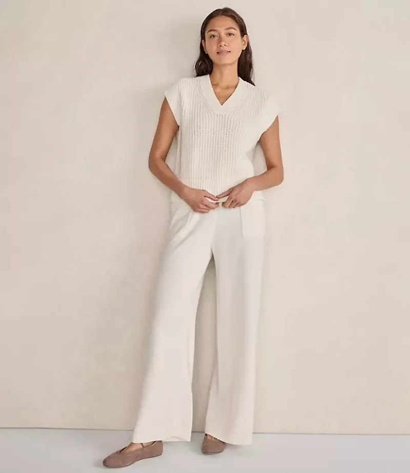 Haven Well Within Organic Cotton Knit Wide Leg Pants