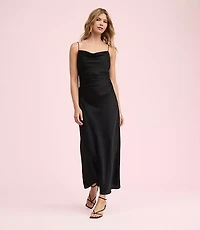 Lately Satin Cowl Neck Gown