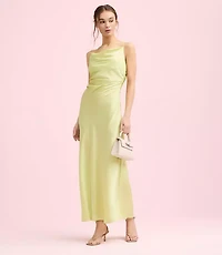 Lately Satin Cowl Neck Gown