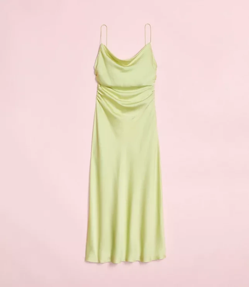 Lately Satin Cowl Neck Gown