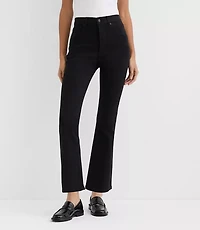 Rivete Petite High Rise Kick Crop Jeans Noir Wash