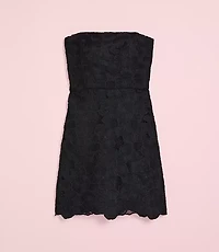 Lately Floral Lace Strapless Mini Dress