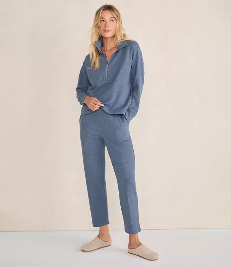 Haven Well Within Cotton Blend Ottoman Rib Half Zip Pullover