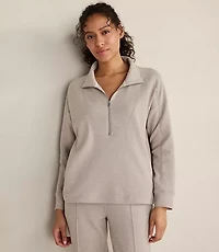 Haven Well Within Cotton Blend Ottoman Rib Half Zip Pullover