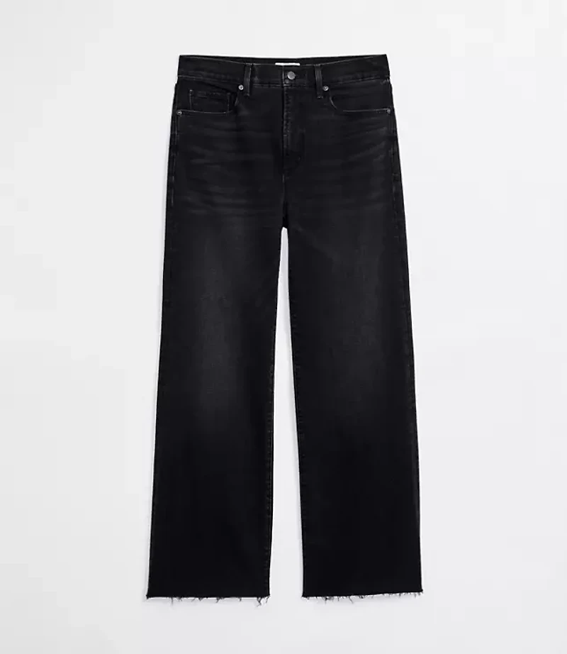 Rivete Curvy Fresh Cut High Rise Wide Leg Jeans Noir