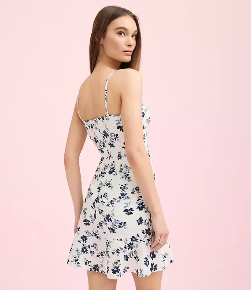 Lately Floral Ruched Mini Dress