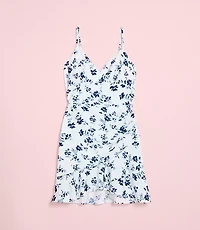 Lately Floral Ruched Mini Dress