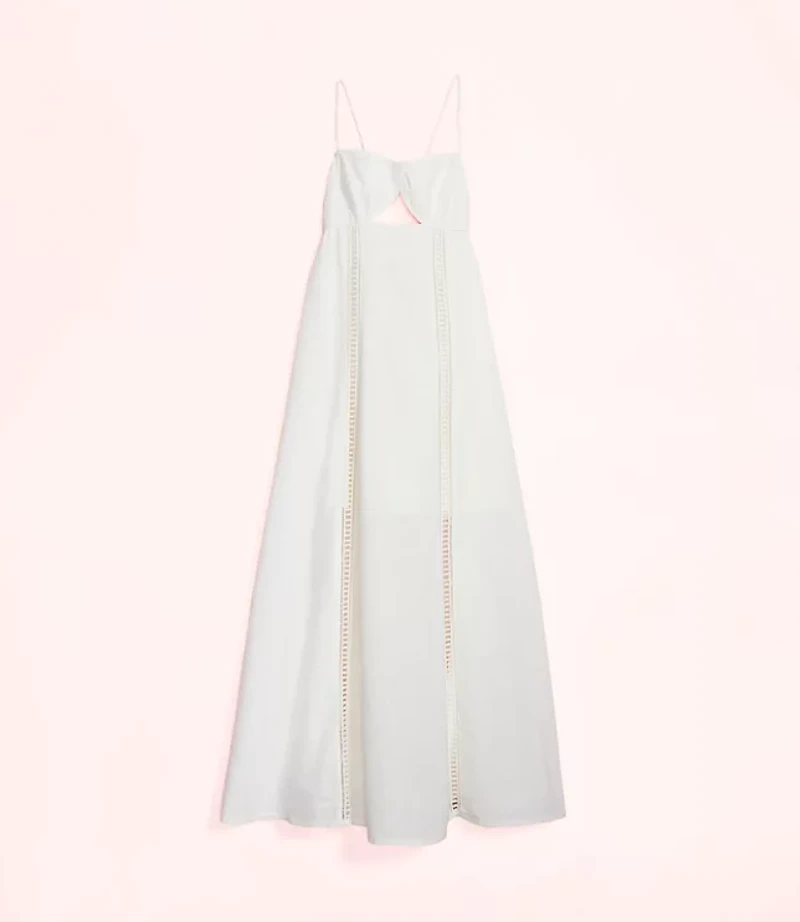 Lately Cutout Linen Cotton Maxi Dress