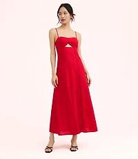 Lately Cutout Linen Cotton Maxi Dress