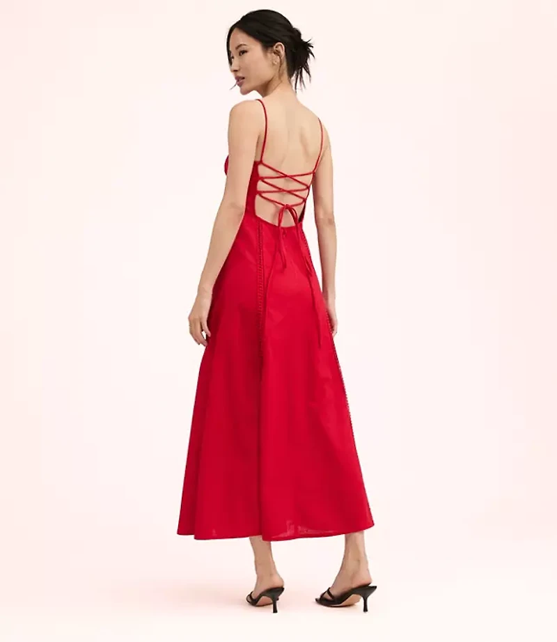 Lately Cutout Linen Cotton Maxi Dress