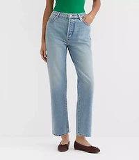 Rivete Curvy High Rise Straight Jeans Authentic Vintage Mid Wash