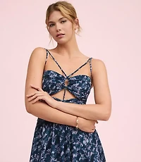 Lately Floral Strappy Cutout Maxi Dress