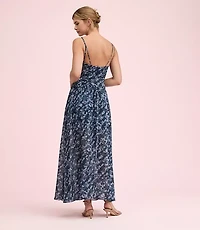 Lately Floral Strappy Cutout Maxi Dress
