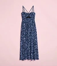 Lately Floral Strappy Cutout Maxi Dress