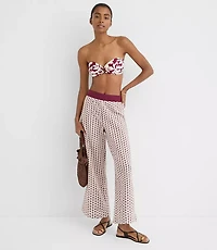 LOFT Beach Magnolia Tortoiseshell Print Ring Bandeau Bikini Top
