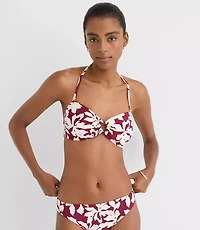 LOFT Beach Magnolia Tortoiseshell Print Ring Bandeau Bikini Top