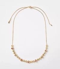 Sparkle Heart Pull Tie Necklace