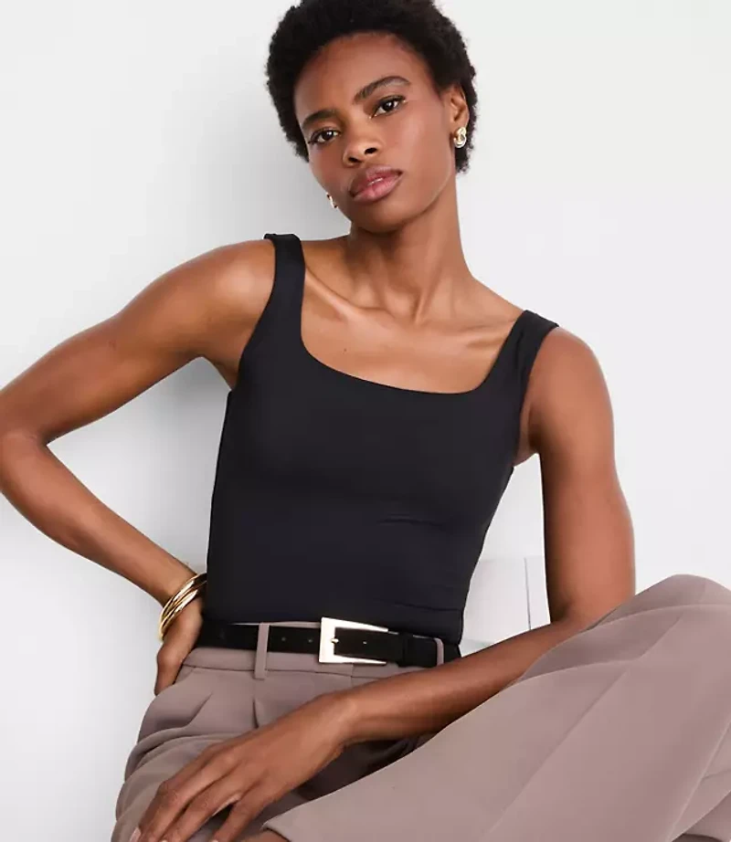 LOFT Versa 360 Knit Square Neck Tank Top
