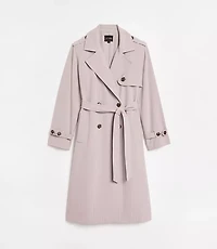 Petite LOFT Versa Seasonless Stretch Trench Coat Stripe