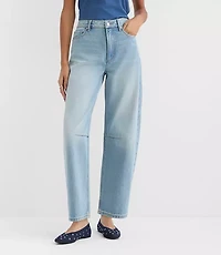 Rivete Curvy High Rise Barrel Jeans Light Wash