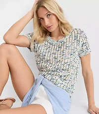 Spacedye Stitchy Wedge Sweater Tee