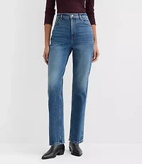 Rivete Petite High Rise Straight Jeans Echo Wash
