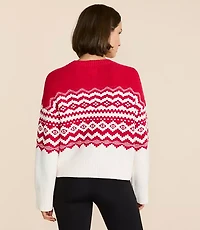 Petite Lou & Grey Colorblock Fair Isle Sweater