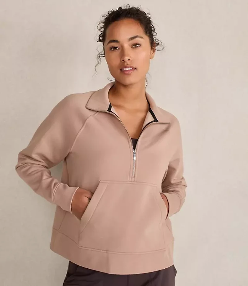 Haven Well Within Organic Cotton Blend Fleece Half Zip Pullover