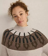Haven Well Within Cashmere Fairisle Mock Neck Sweater