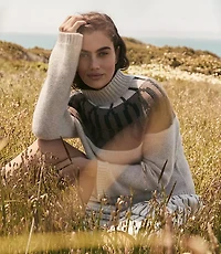Haven Well Within Cashmere Fairisle Mock Neck Sweater