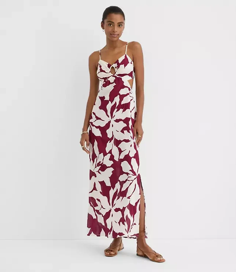 Petite LOFT Beach Magnolia Open Back Keyhole Maxi Dress