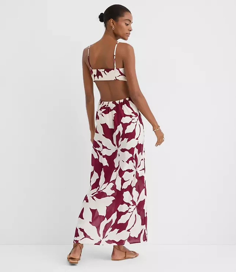 Petite LOFT Beach Magnolia Open Back Keyhole Maxi Dress