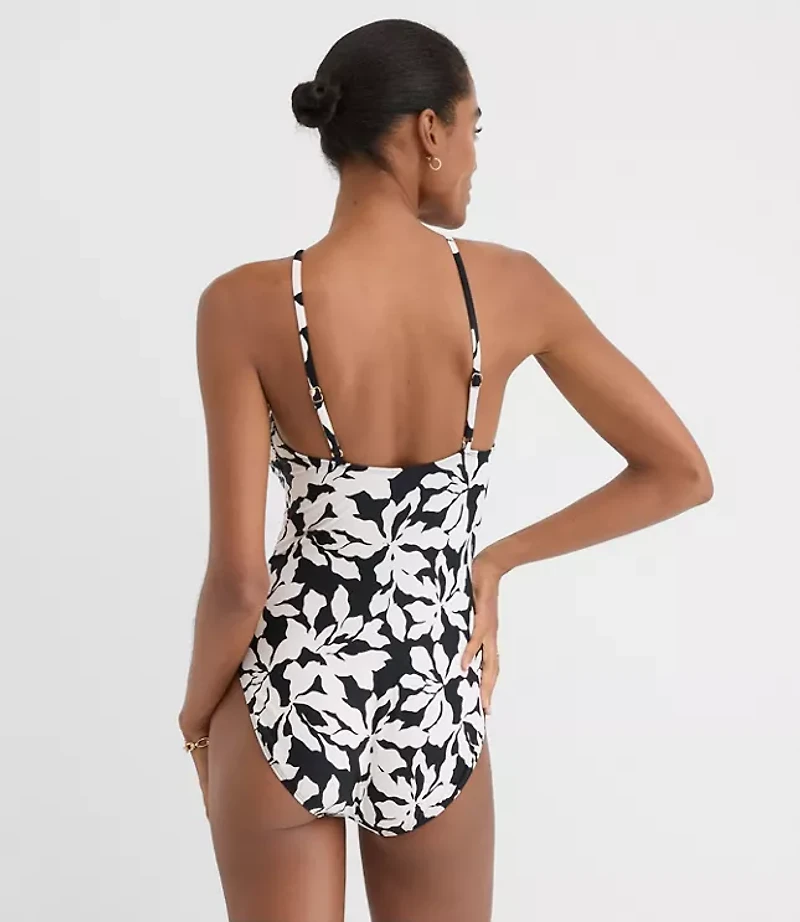 LOFT Beach Magnolia Halter One Piece Swimsuit