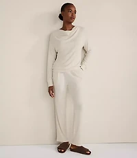 Haven Well Within Brushed Rib Knit Drape Neck Top
