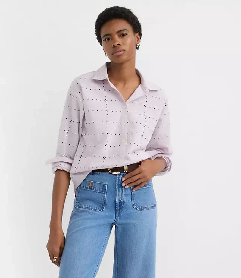 Eyelet Everyday Oversized Shirt