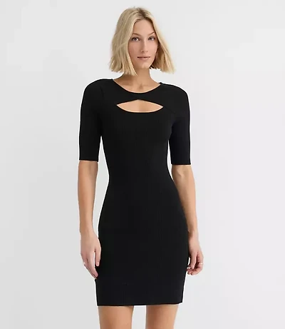 Cutout Mini Sweater Dress