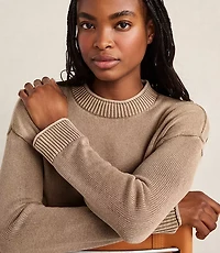 Haven Well Within Organic Cotton Stripe Roll Neck Sweater