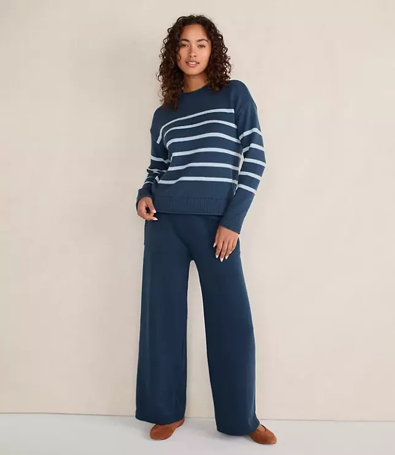 Haven Well Within Organic Cotton Stripe Roll Neck Sweater