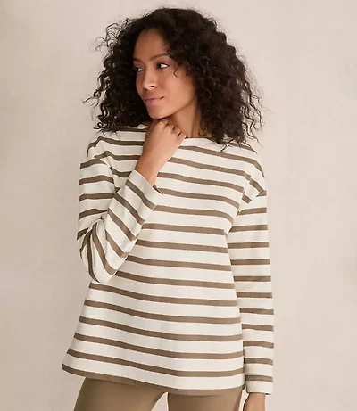 Haven Well Within Organic Cotton Stripe Bateau Neck Top