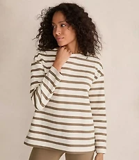 Haven Well Within Organic Cotton Stripe Bateau Neck Top