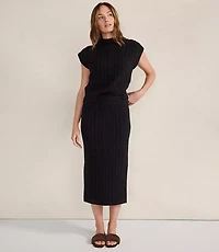 Haven Well Within Organic Cotton Blend Cable Midi Skirt
