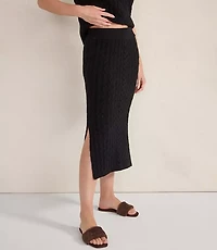 Haven Well Within Organic Cotton Blend Cable Midi Skirt
