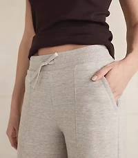 Haven Well Within Fleece Pintuck Cropped Wide Leg Pants