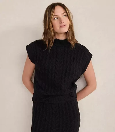 Haven Well Within Organic Cotton Blend Cable Sweater Vest