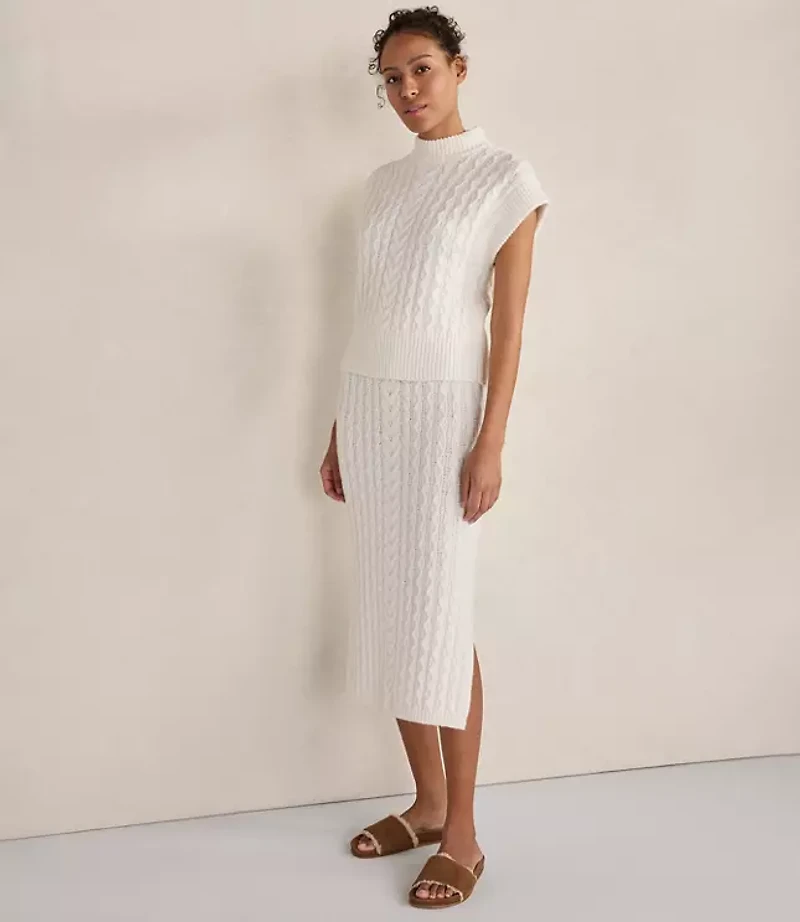 Haven Well Within Organic Cotton Blend Cable Sweater Vest