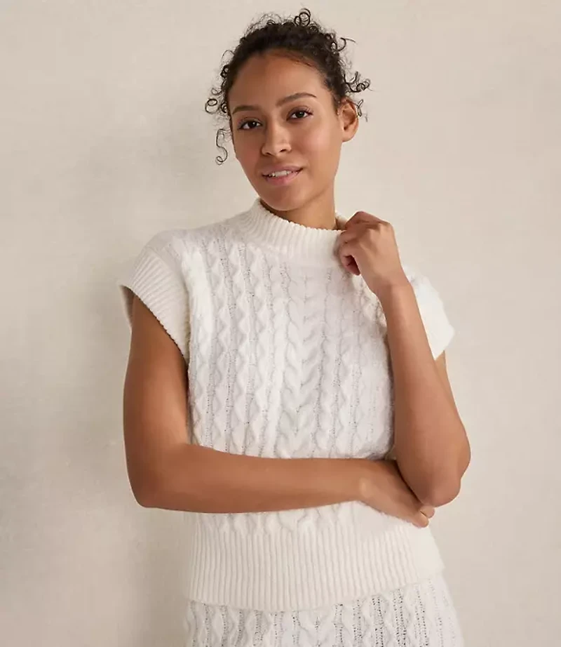 Haven Well Within Organic Cotton Blend Cable Sweater Vest