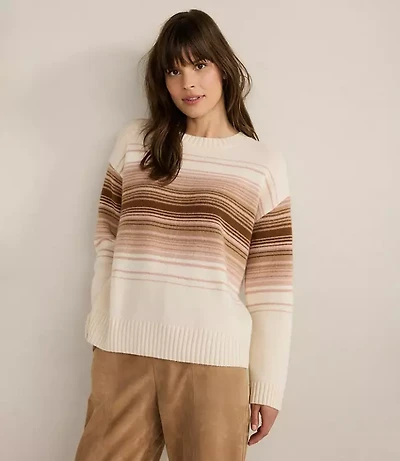 Haven Well Within Cashmere Ombre Stripe Crewneck Sweater