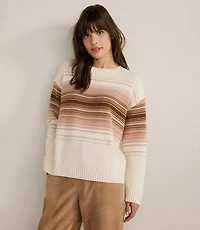 Haven Well Within Cashmere Ombre Stripe Crewneck Sweater