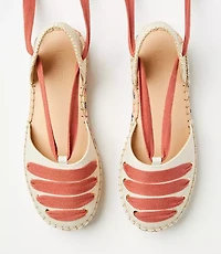 Lace Up Flat Espadrilles