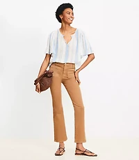 Petite Patch Pocket Kick Crop Jeans